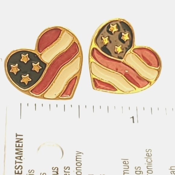 VINTAGE Avon American Flag Heart Shape Posts - Picture 1 of 3